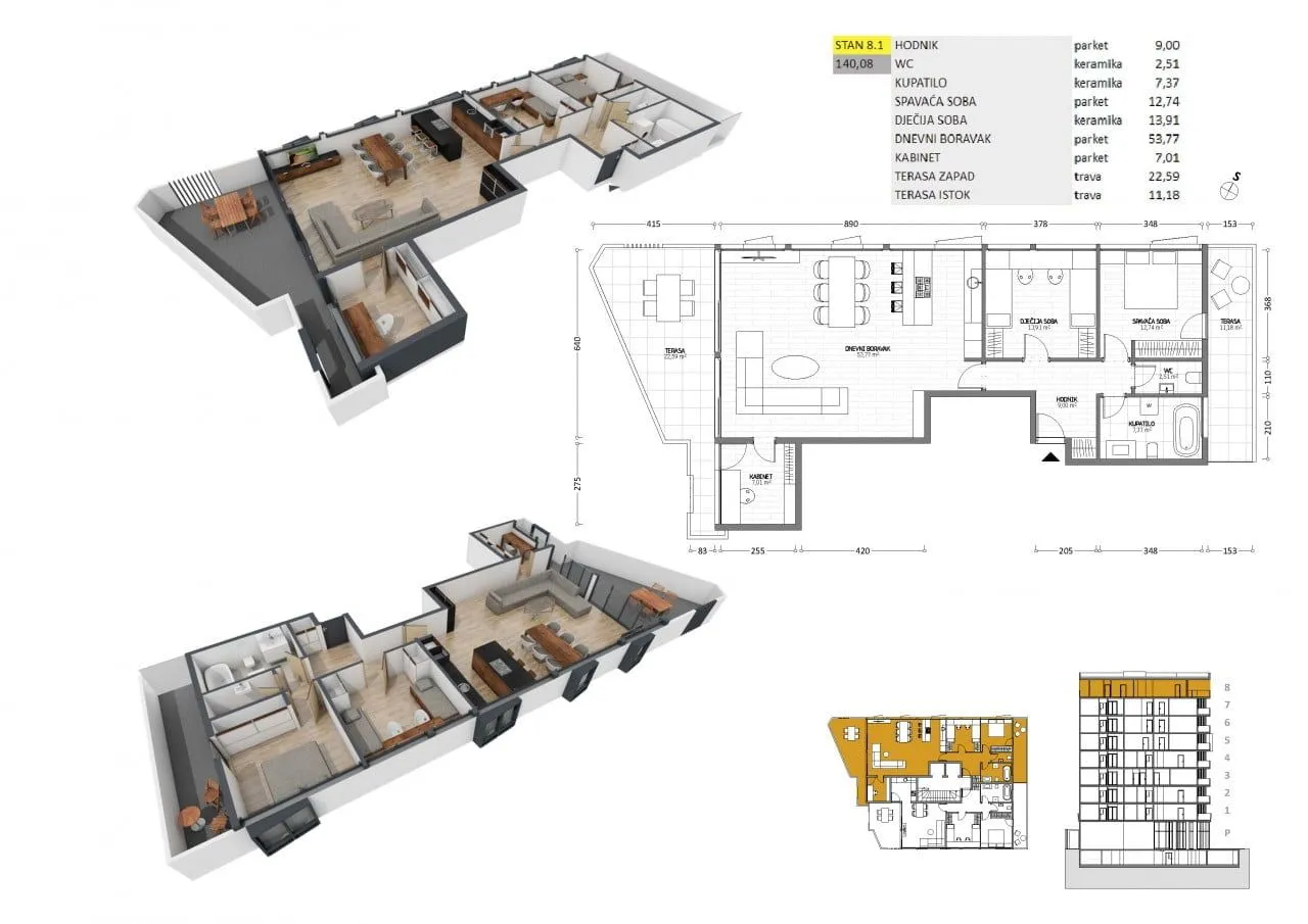 Sale, apartment, 65m², Bar, Crna Gora