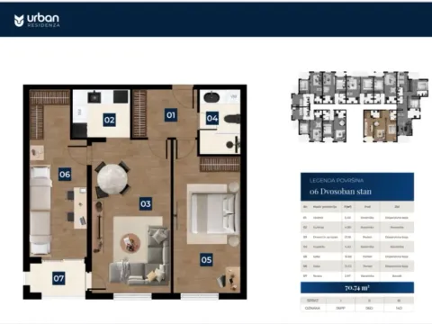 Prodaja, dvosoban stan, 71m², Zabjelo, Podgorica - image 13