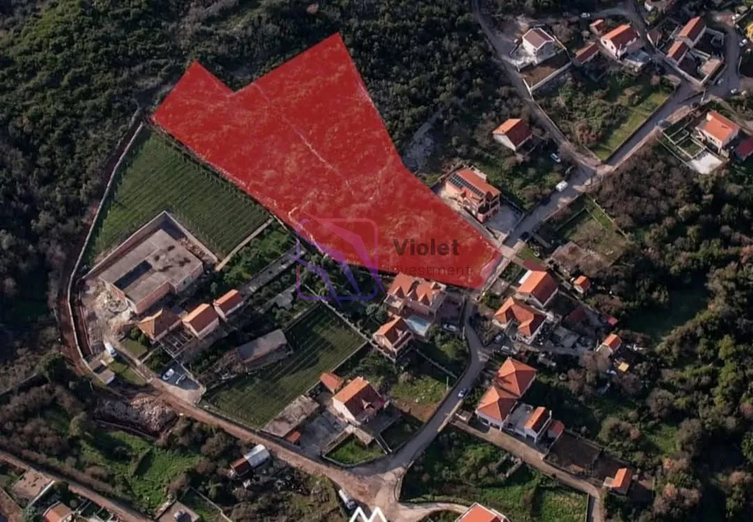 Satelitski snimak lokacije sa označenom granicom placa.