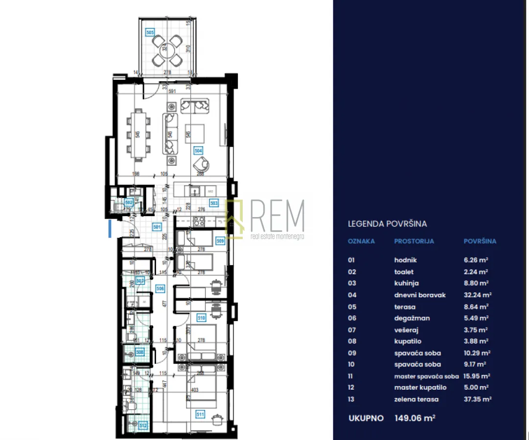 Prodaja, dvosoban stan, 63m², Podgorica, Crna Gora