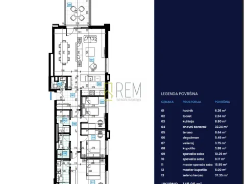Sale, two bedroom apartment, 63m², Podgorica, Crna Gora - image 14