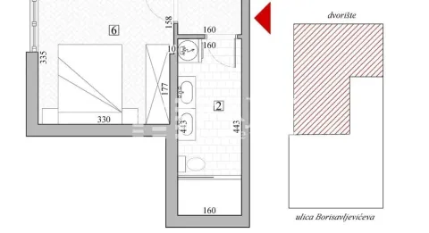Arhitektonski plan osnove nekretnine sa dimenzijama prostorija. - image 4