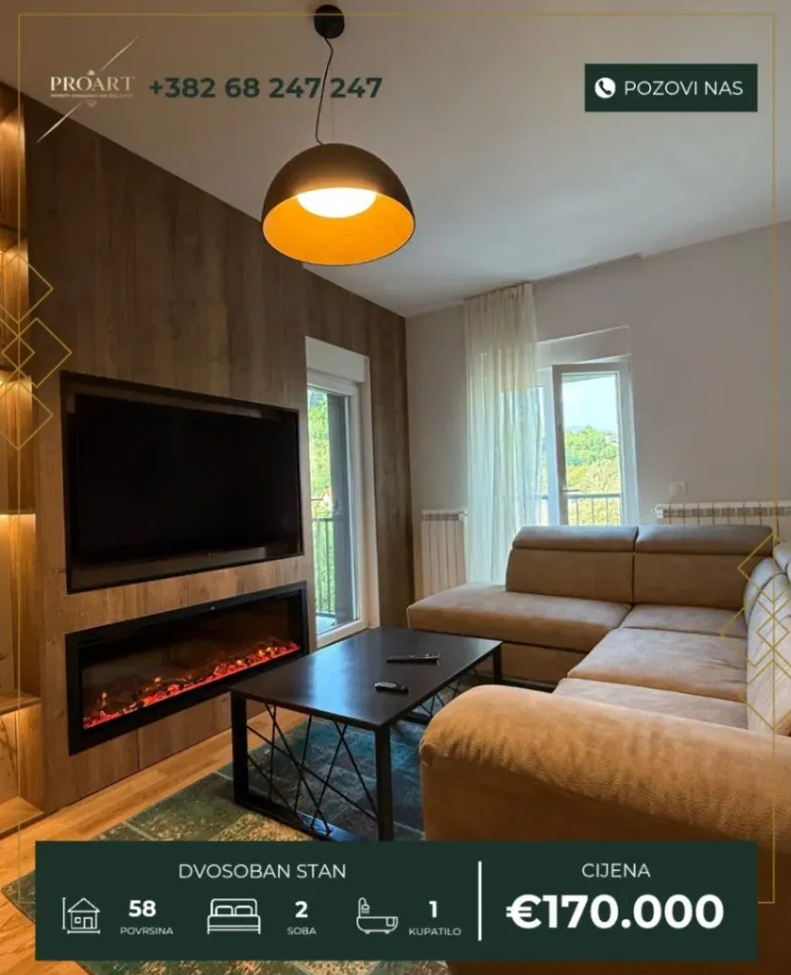 Prodaja, dvosoban stan, 58m², Kolašin, Crna Gora