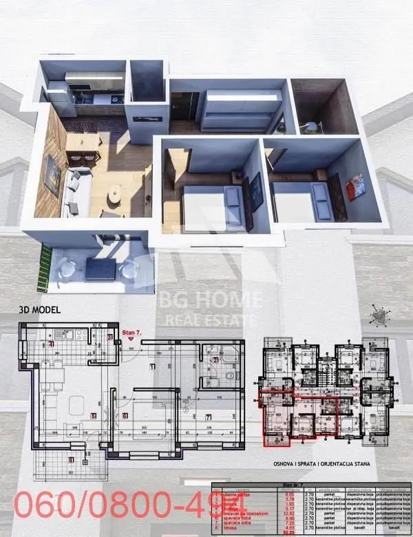 Prodaja, dvosoban stan, 52m², Lipova, Vrnjačka Banja