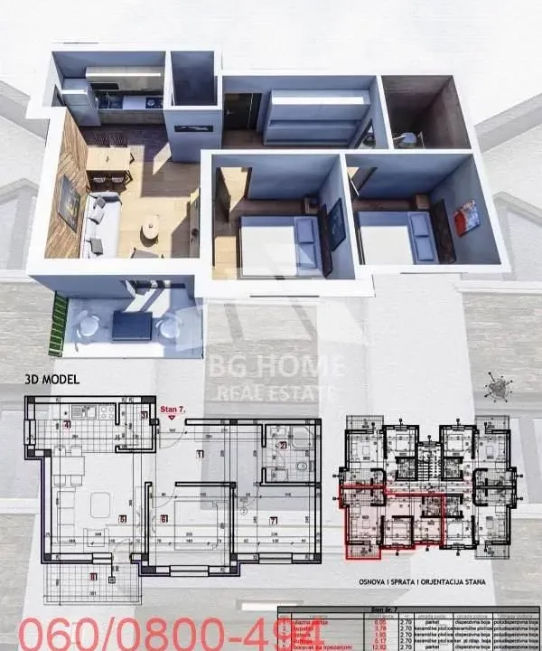 Prodaja, dvosoban stan, 52m², Lipova, Vrnjačka Banja