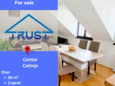 Prodaja, jednosoban stan, 56m2, Centar, Cetinje