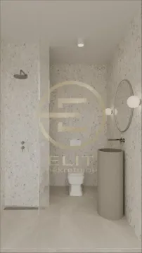Modernly equipped bathroom with a walk-in shower and a washbasin. - image 3