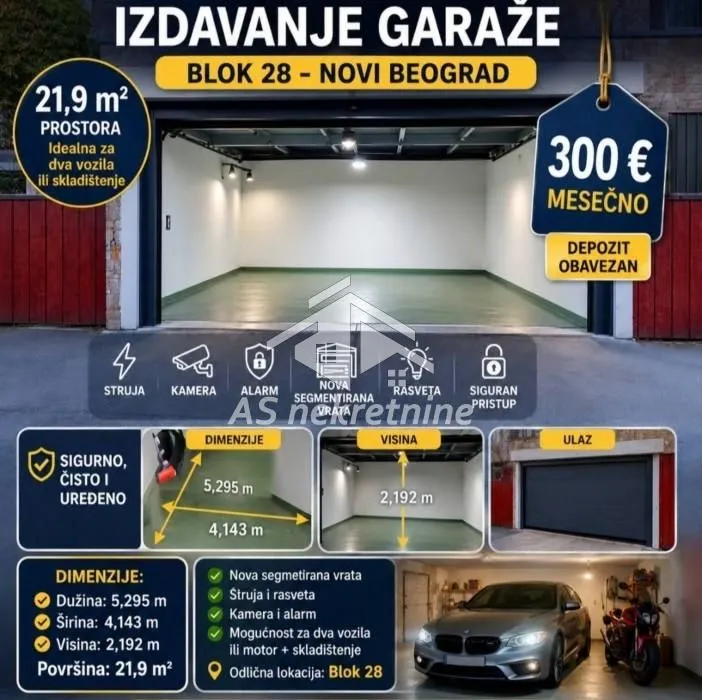 Izdavanje, četvorosoban stan, 90m², Novi Beograd Blok 28, Novi Beograd Sve Podlokacije