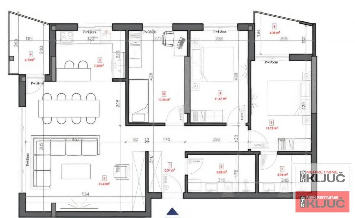 Sale, four bedroom apartment, 98m², Sremska Kamenica, Petrovaradin