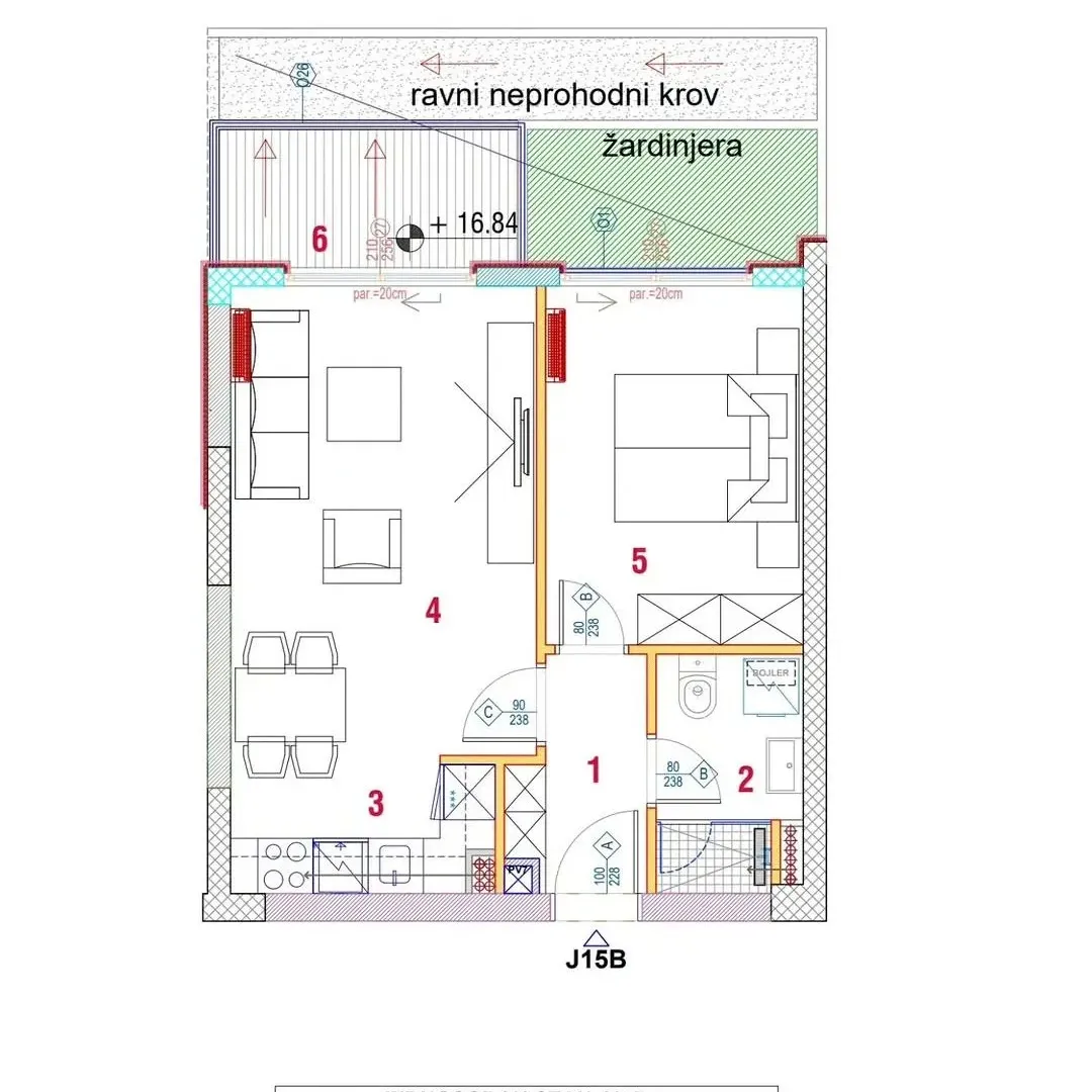 Prodaja, jednosoban stan, 43m², Zagorič, Podgorica