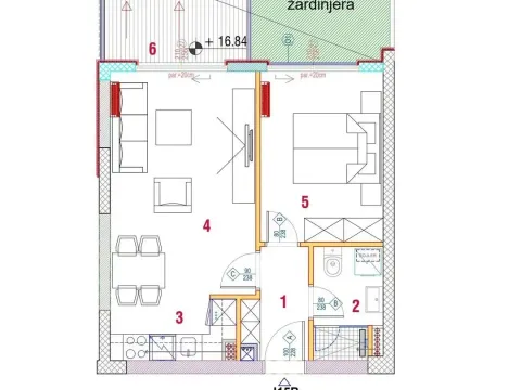 Prodaja, jednosoban stan, 43m², Zagorič, Podgorica - image 4