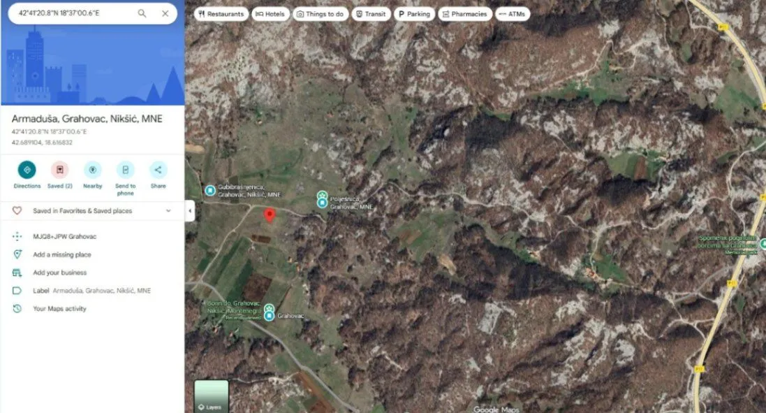 Prodaja, plac, 11672m², Grahovac, Nikšić