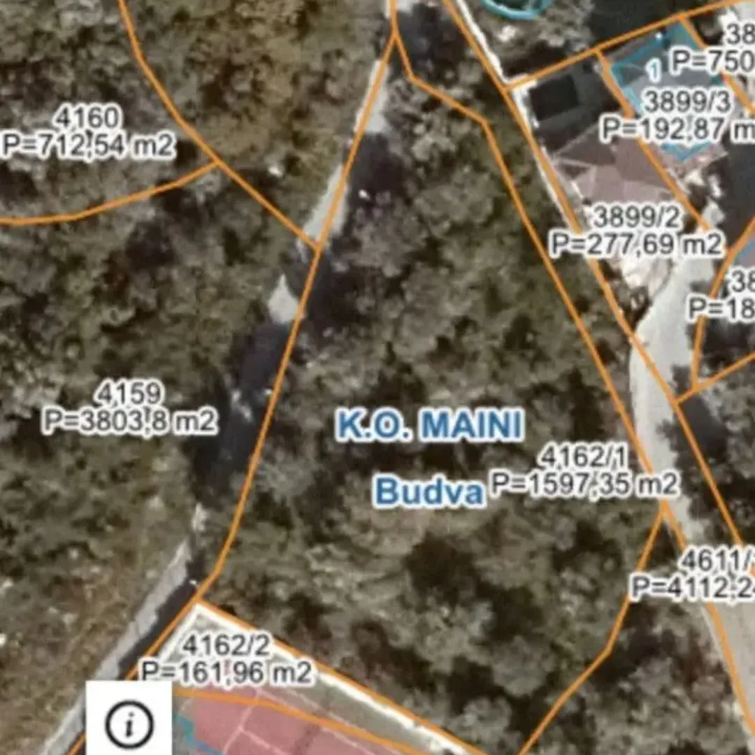 Prodaja, plac, 1597m², Bečići, Budva