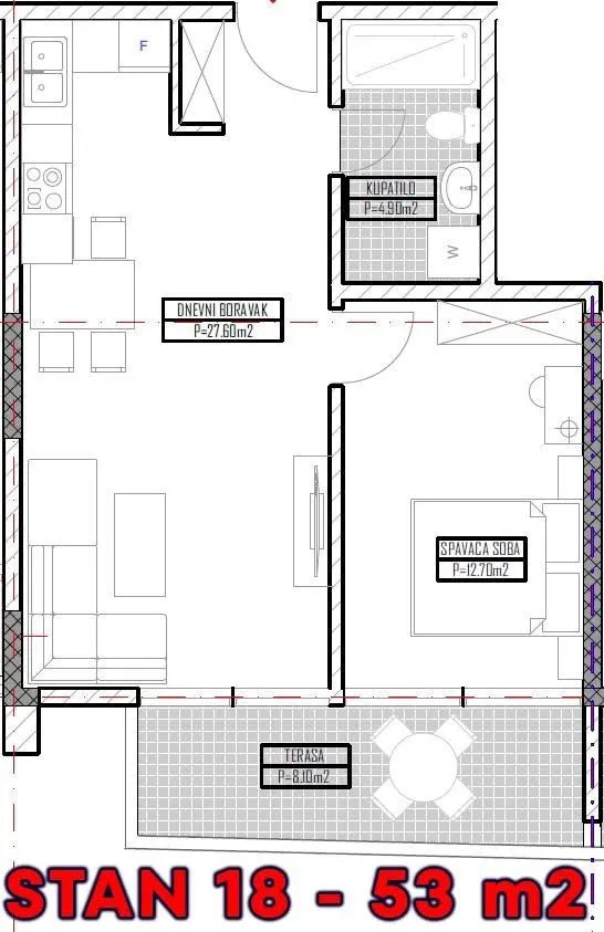 Prodaja, jednosoban stan, 52m², Ulcinjsko Polje, Ulcinj