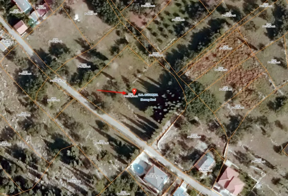Prodaja, plac, 2390m², Sutorina, Herceg Novi