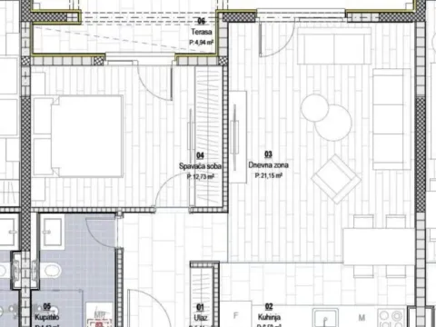 Sale, one bedroom apartment, 55m², Zabjelo, Podgorica - image 3