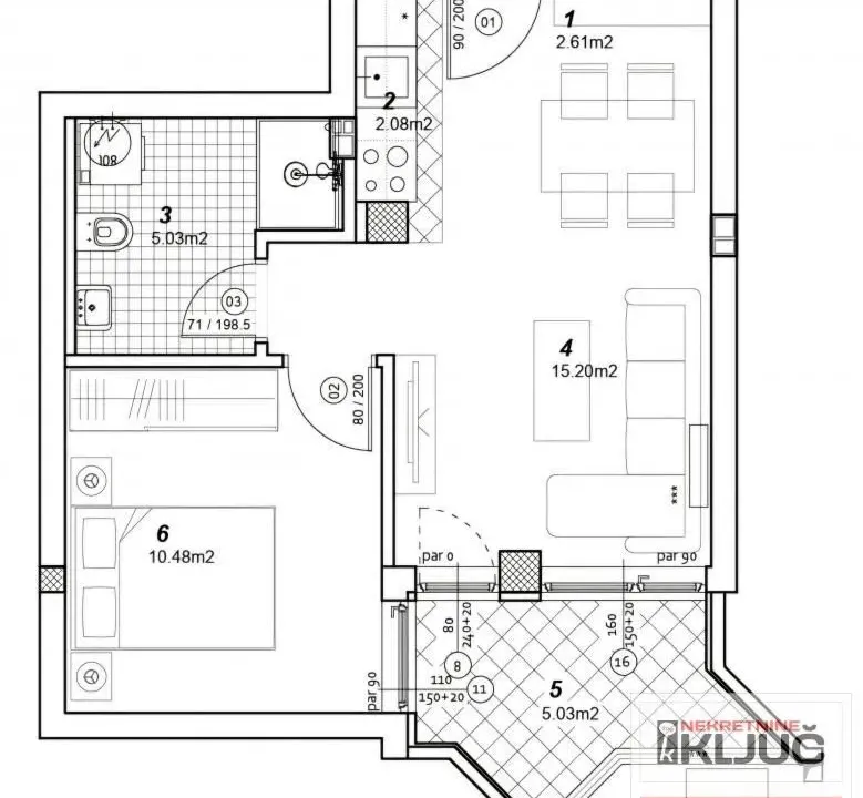 Sale, one bedroom apartment, 39m², Telep, Novi Sad Sve Podlokacije