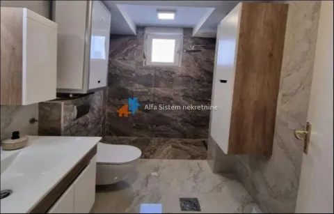 Modern bathroom with a walk-in shower, washbasin, and built-in cabinetry. - image 20