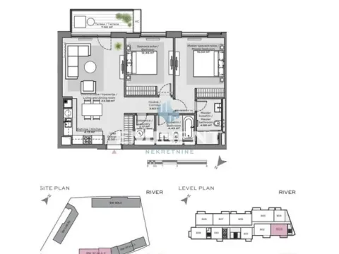 Rent, three bedroom apartment, 79m², Savski Venac, Beograd - image 11
