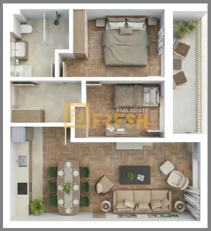 Prodaja, dvosoban stan, 65m², Zagorič, Podgorica
