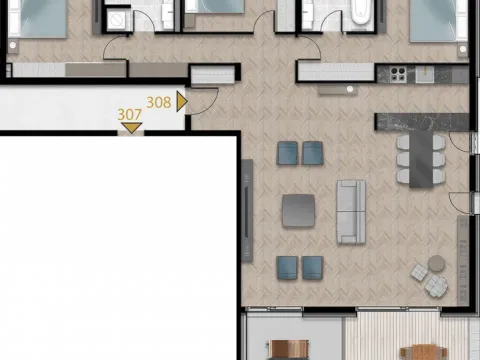 Prodaja, trosoban stan, 146m², Tivat, Crna Gora