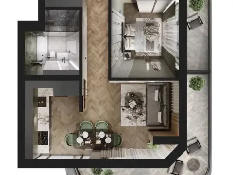 Sale, one bedroom apartment, 55m², Bar, Crna Gora - image 2