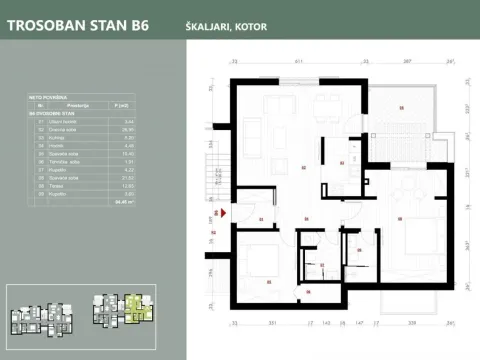 Prodaja, trosoban stan, 94m², Kotor, Crna Gora - image 8