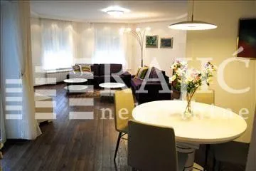 Living room with dining area.