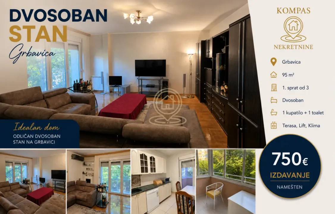 Rent, two bedroom apartment, 95m², Grbavica, Novi Sad Sve Podlokacije