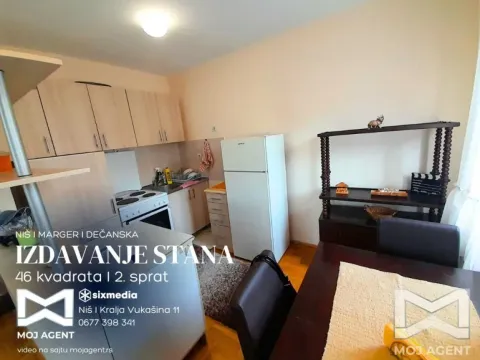 Izdavanje, jednosoban stan, 46m², Marger, Niš - image 3