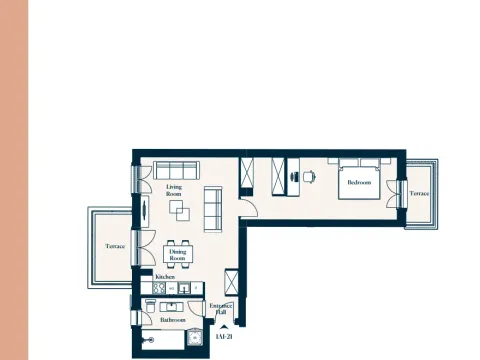 Sale, one bedroom apartment, 72m², Luštica Bay, Tivat - image 7