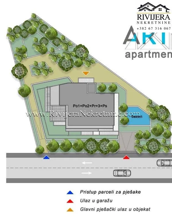 Prodaja, dvosoban stan, 98m², Tivat, Crna Gora