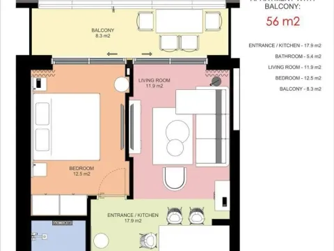 Prodaja, jednosoban stan, 56m², Rafailovići, Budva - image 6