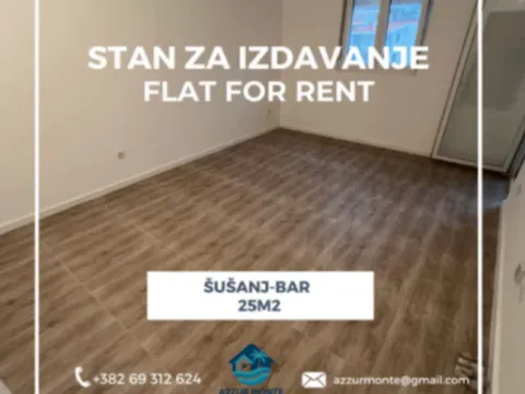 Rent, studio apartment, 25m², Šušanj, Bar