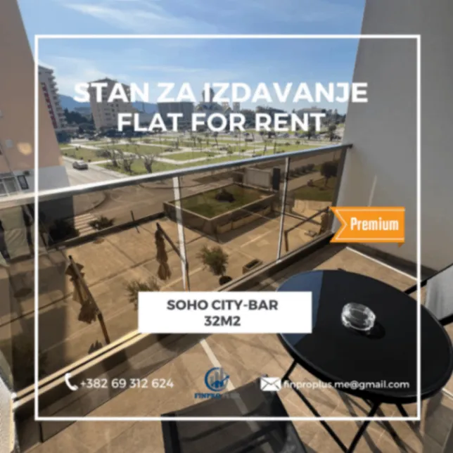 Izdavanje, garsonjera, 32m², Soho City, Bar