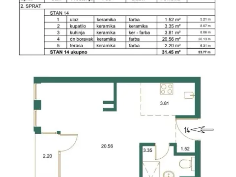 Prodaja, garsonjera, 31m², Centar, Kolašin - image 10