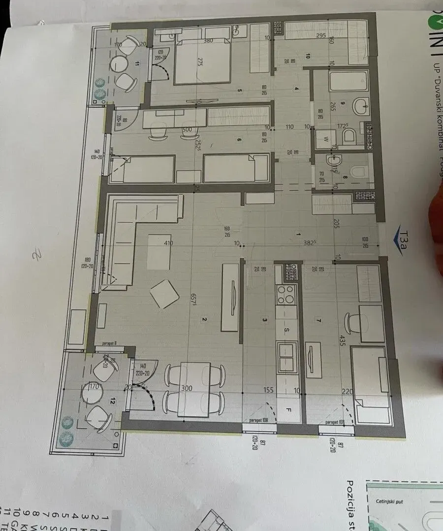 Rent, three bedroom apartment, 95m², City Kvart, Podgorica
