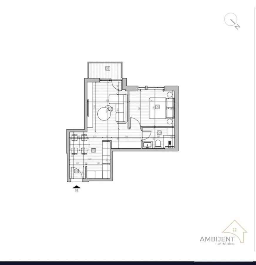 Sale, two bedroom apartment, 45m², Nova Pazova, Stara Pazova