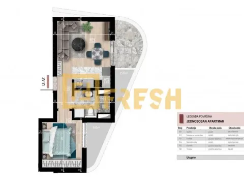 Sale, one bedroom apartment, 40m², Bečići, Budva - image 15