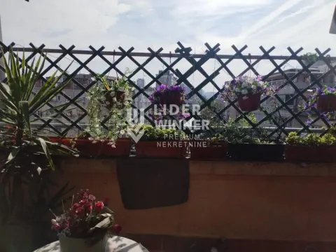 Terasa sa ukrasnim cvećem i pogledom na grad. - image 13