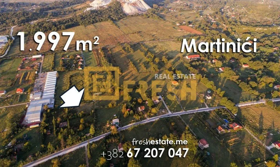 Sale, land lot, 1997m², Danilovgrad, Crna Gora