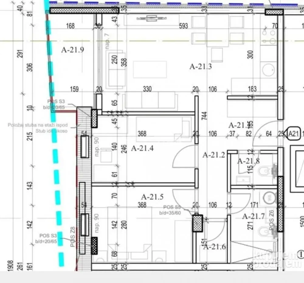 Sale, two bedroom apartment, 60m², Pančevo, Srbija