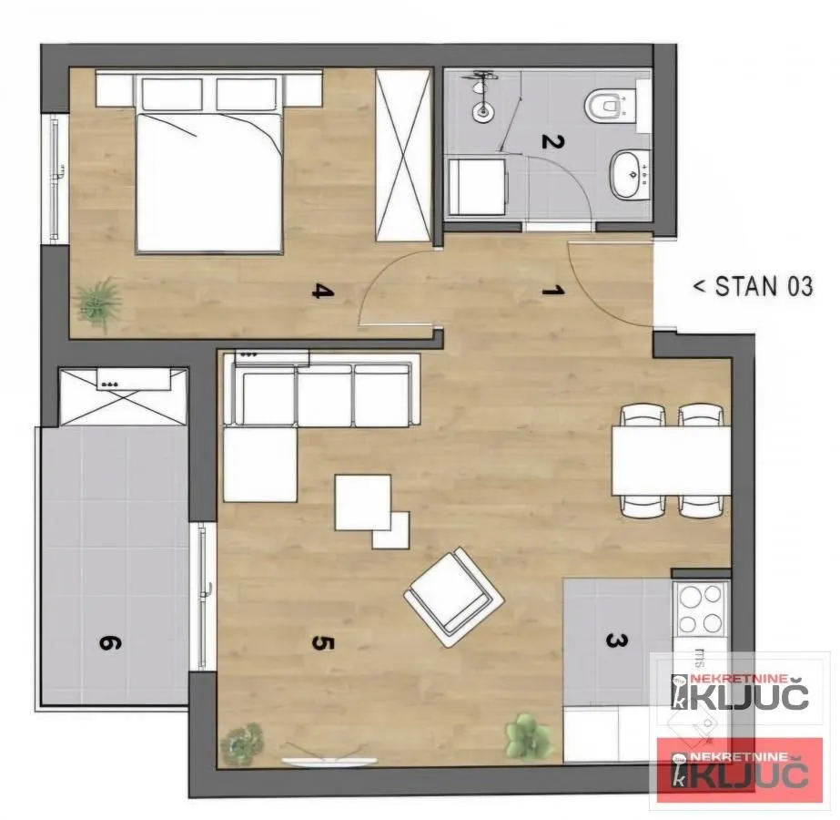 Prodaja, dvosoban stan, 48m², Bulevar patrijarha Pavla, Novi Sad Sve Podlokacije