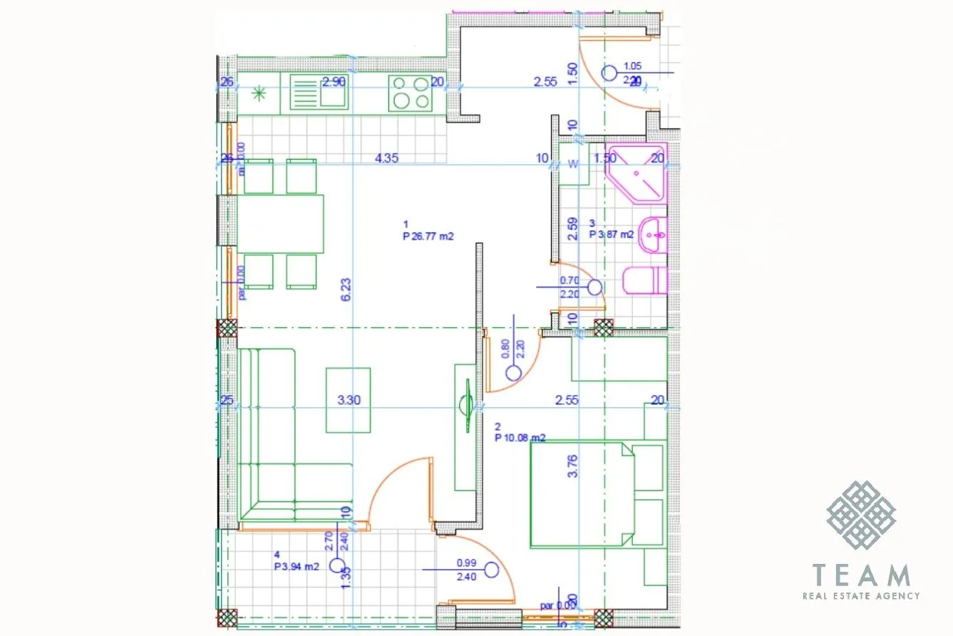 Prodaja, jednosoban stan, 45m², Central Point, Podgorica
