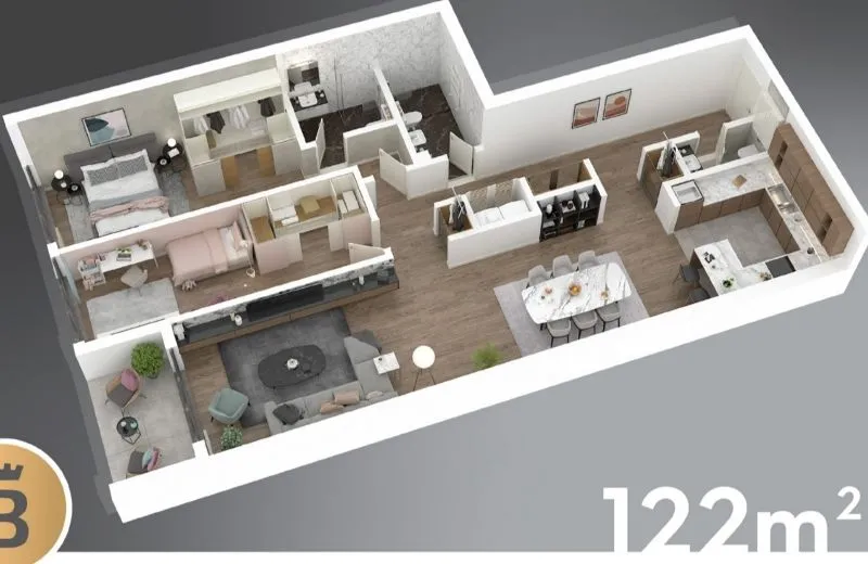 Prodaja, četvorosoban stan, 122m², Vračar Centar, Vračar Sve Podlokacije