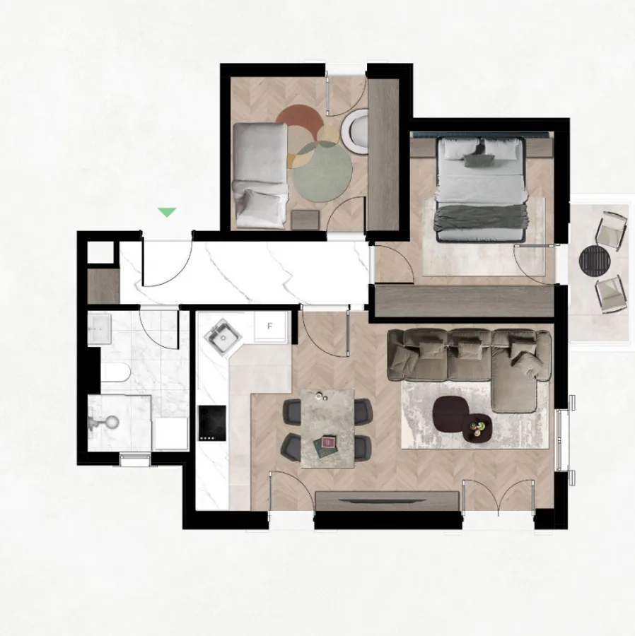 Prodaja, dvosoban stan, 58m², Tivat, Crna Gora