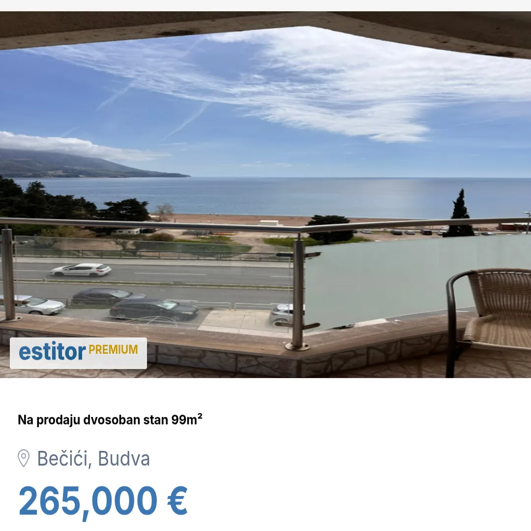 Prodaja, dvosoban stan, 99m², Bečići, Budva