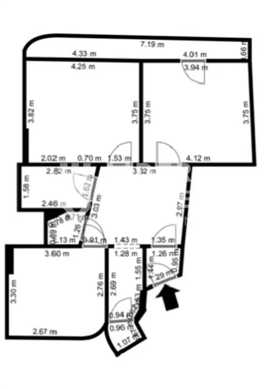 Sale, four bedroom apartment, 70m², Savski Venac, Beograd