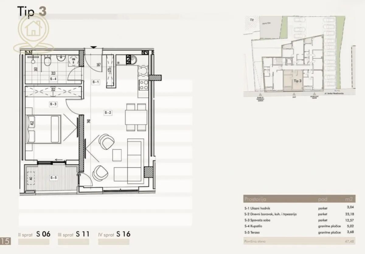 Prodaja, dvosoban stan, 62m², Medijana, Niš