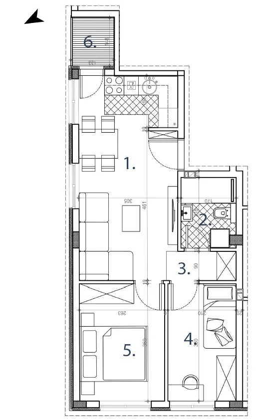 Prodaja, dvosoban stan, 42m², Medijana, Niš